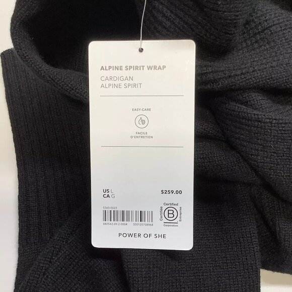 NEW ATHLETA Women's Wrap Alpine Spirit Size L Black - Picture 4 of 7